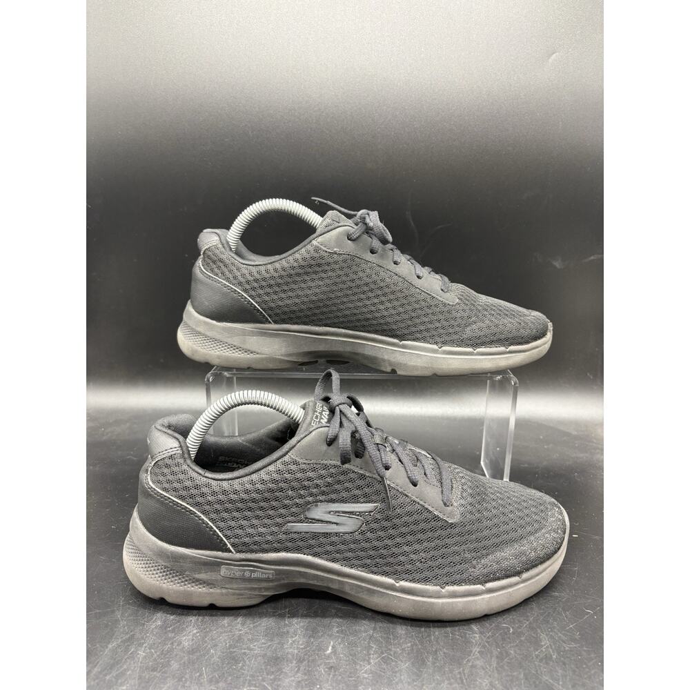 Skechers Go Walk 6 124514 Black Running Shoes Sneakers Womens Size 10